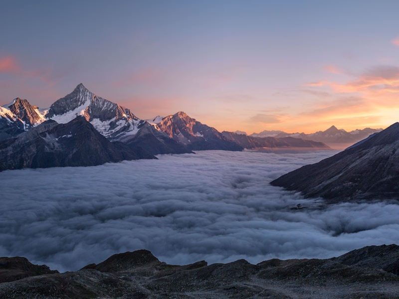 Peaceful mountain view