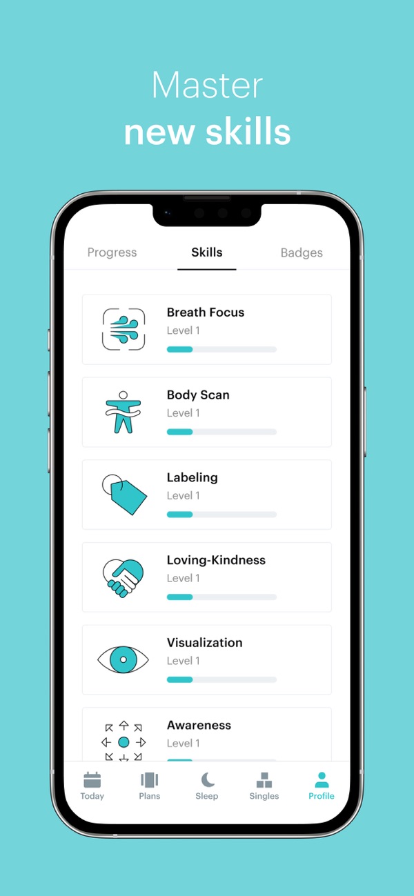 Balance progress dashboard with milestones